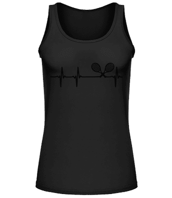 Heartbeat Tennis - Women's Tank Top - Black - Front