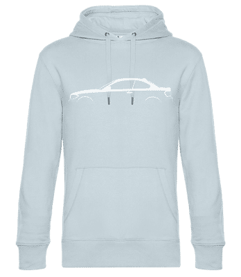 'BMW 1 Series Coupe (E82)' Silhouette - Sweat à capuche standard homme - Bleu clair - Devant