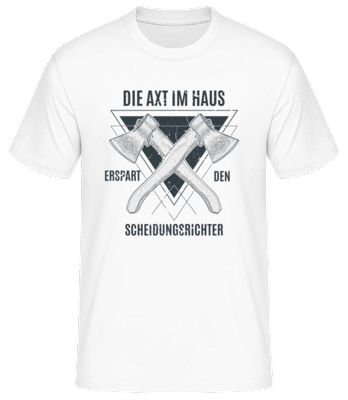 Die Axt Im Haus - Männer Basic T-Shirt - Weiß - Vorne