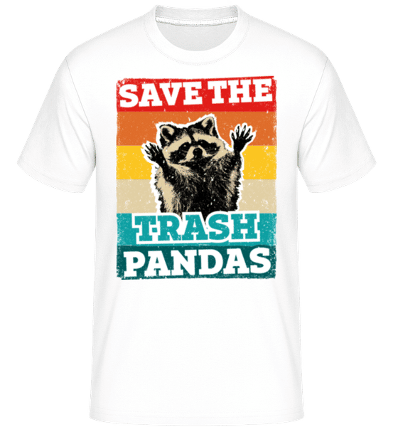 Preview: Save The Trash Pandas -  Shirtinator Men's T-Shirt - White - Front