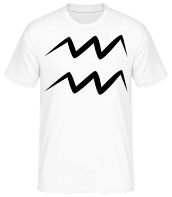 Résumé du signe du Verseau - T-shirt standard Homme - Blanc - Devant