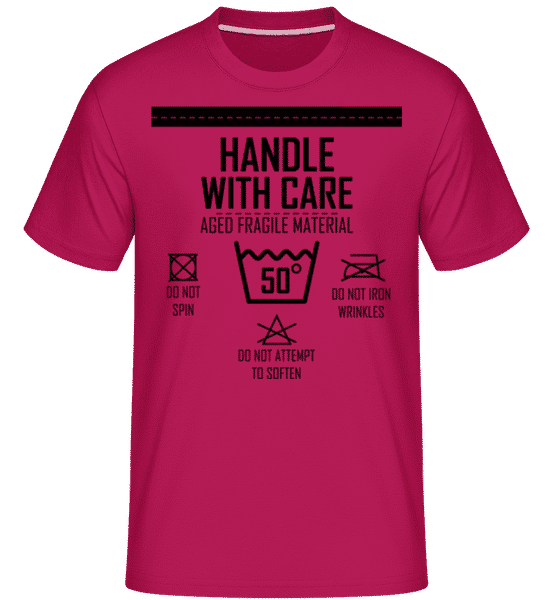 Preview: Handle With Care 50 - Shirtinator Men's T-Shirt - Magenta - Front