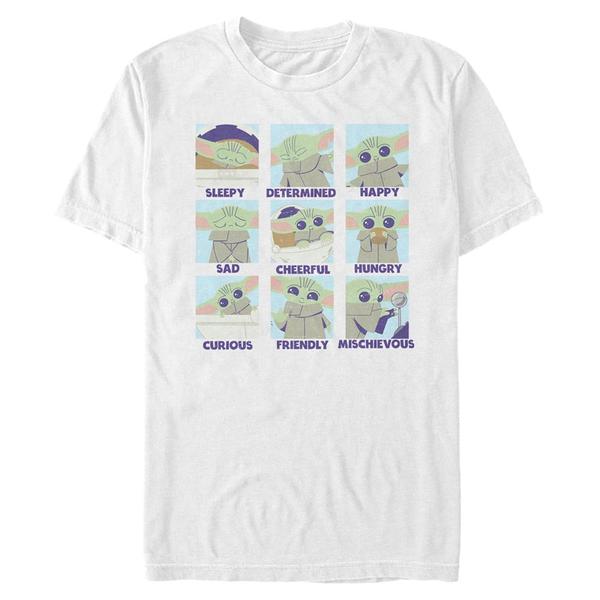 Aperçu: Star Wars - The Mandalorian - Yoda Emotions - Homme T-shirt - Blanc - Devant