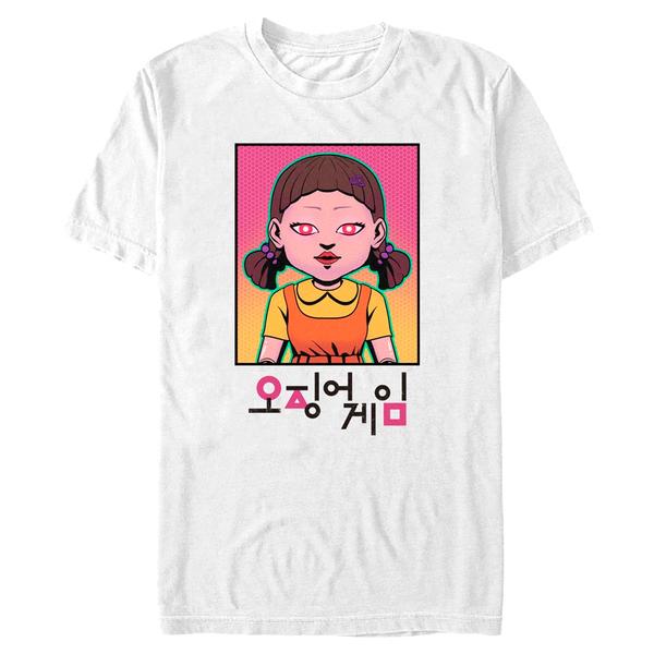 Preview: Netflix - Squid Game - Doll Neon - Men's T-Shirt - White - Front