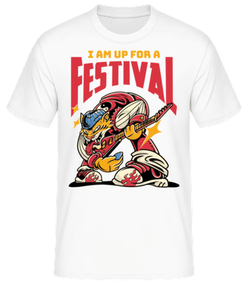 Up For A Festival - Men's Basic T-Shirt - White - Front