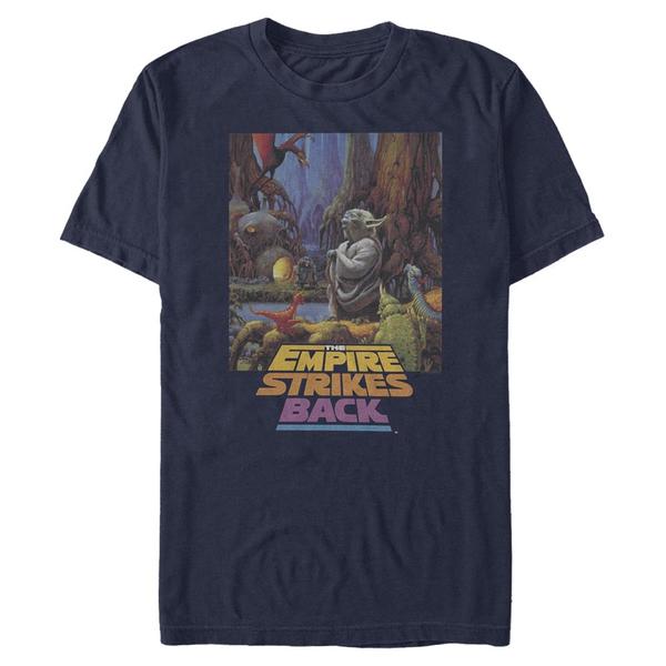 Aperçu: Star Wars - Classic Yoda Logo - Homme T-shirt - Bleu marine - Devant