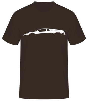 'Lamborghini Reventon' Silhouette - Pánske basic tričko - Hnedá - Predné