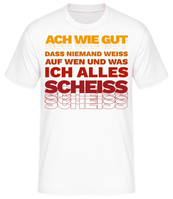 Ach Wie Gut - Männer Basic T-Shirt - Weiß - Vorne