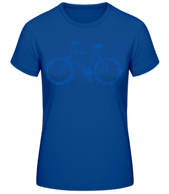 Fahrrad Aus Fahrrädern - Frauen Basic T-Shirt - Royalblau - Vorne