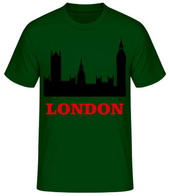 London Skyline 2 - Camiseta para hombre B&C - Verde botella - delante