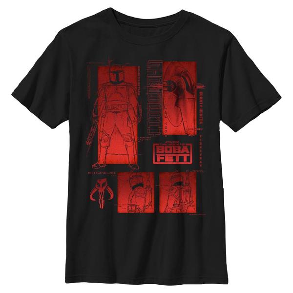 Aperçu: Star Wars - Book of Boba Fett - Boba Fett Living Legend - Enfant T-shirt - Noir - Devant