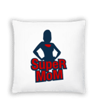 Super Mom Icon - Vankúš - Biela - Predné