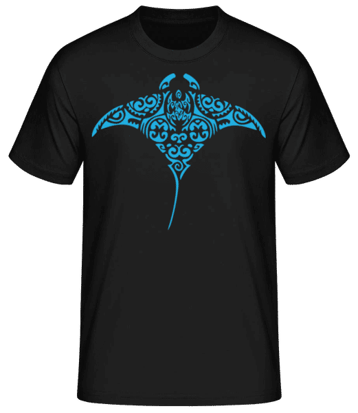 Aperçu: Tribale De Raie Manta - T-shirt standard Homme - Noir - Devant