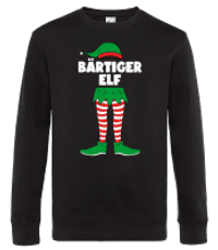 Bärtiger Elf - Männer Standard Pullover - Schwarz - Vorne