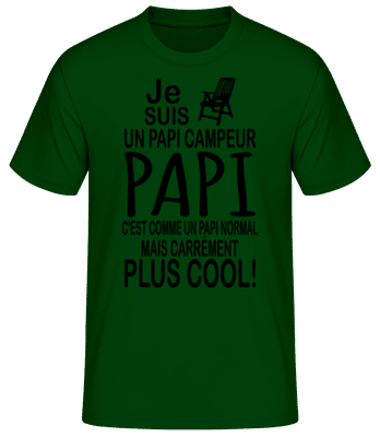 Je Suis Un Papi Campeur - T-shirt standard Homme - Vert bouteille - Devant