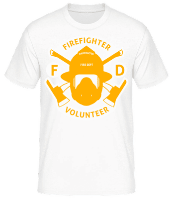 Firefighter Volunteer - Männer Basic T-Shirt - Weiß - Vorne