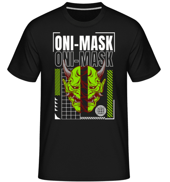 Aperçu: Oni Mask -  T-Shirt Shirtinator homme - Noir - Devant