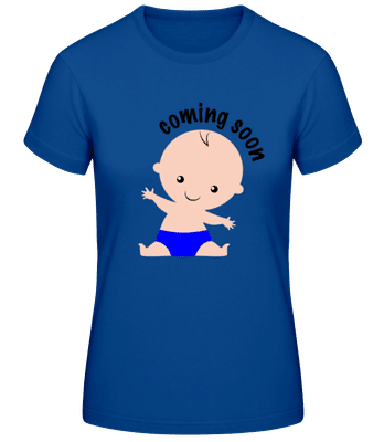 Baby Boy Announcement - Women's Basic T-Shirt - Royal blue - Front