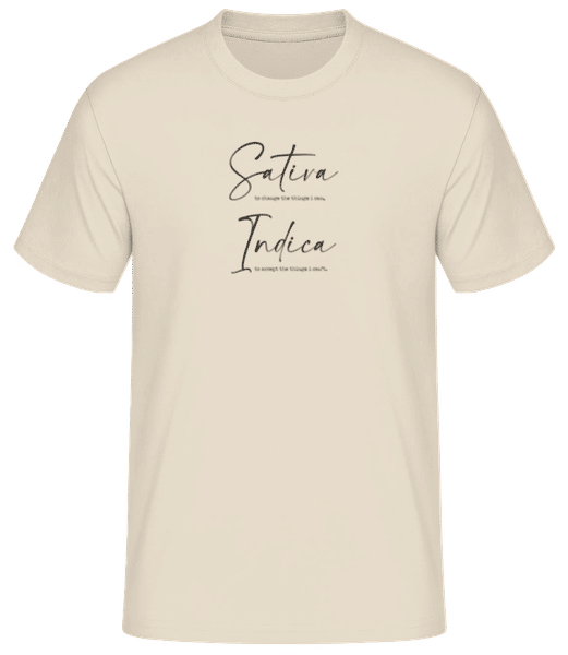 Aperçu: Sativa Indica - T-shirt homme B&C - Crème - Devant