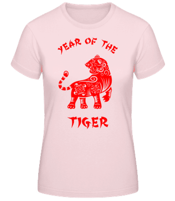 Chinese Zodiac Year Of The Tiger - Dámske basic tričko - Ružová - Predné