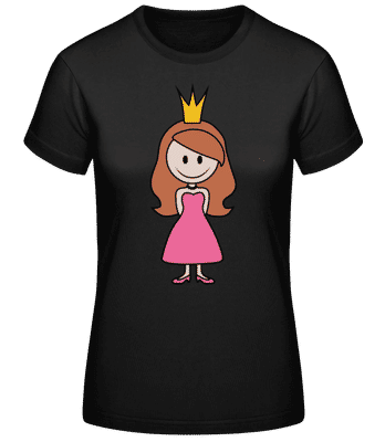 Princesse Comic Rose Vif - T-shirt standard Femme - Noir - Devant