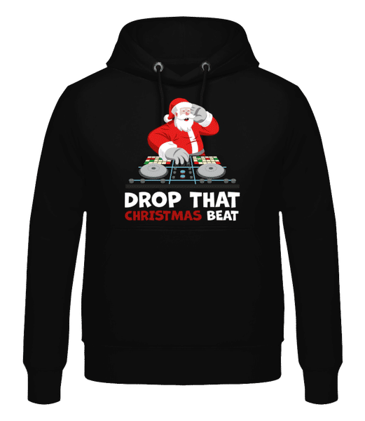 Aperçu: Drop That Christmas Beat - Sweat à capuche Homme - Noir - Devant