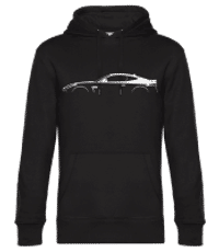 'Jaguar F-Type SVR' Silhouette - Sweat à capuche standard homme - Noir - Devant