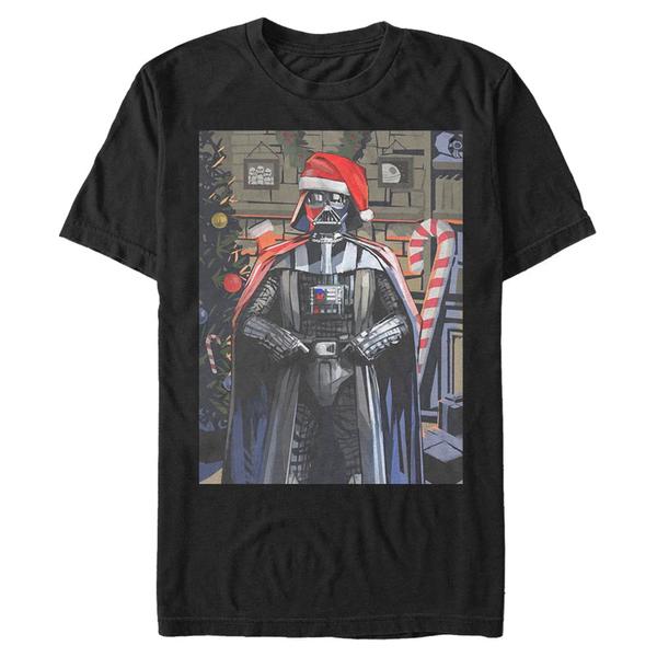 Aperçu: Star Wars - Darth Vader Greetings - Christmas - Homme T-shirt - Noir - Devant