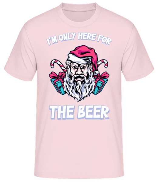 Aperçu: Only Here For The Beer White - T-shirt standard Homme - Rose - Devant
