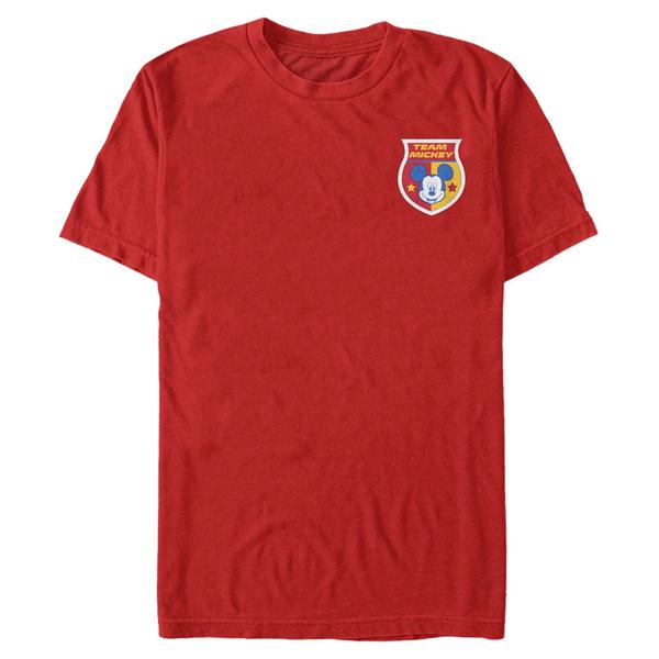 Aperçu: Disney Classics - Mickey Mouse - Mickey Spain Badge - Homme T-shirt - Rouge - Devant