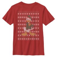 Disney Classics - Ratón Miguelito Miguelín - Donald Duck Donald Sweater - Navidad - Niños Camiseta - Rojo - delante