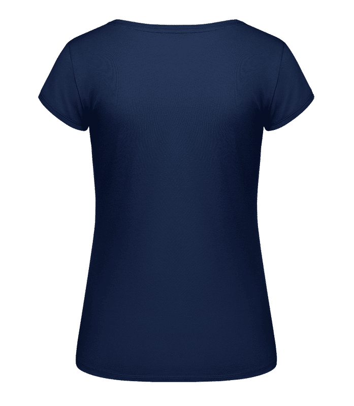 Aperçu: T-shirt col en U Femme - Bleu marine - Derrière