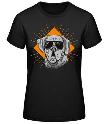 Sunglasses Dog - Women's Basic T-Shirt - Black - Front