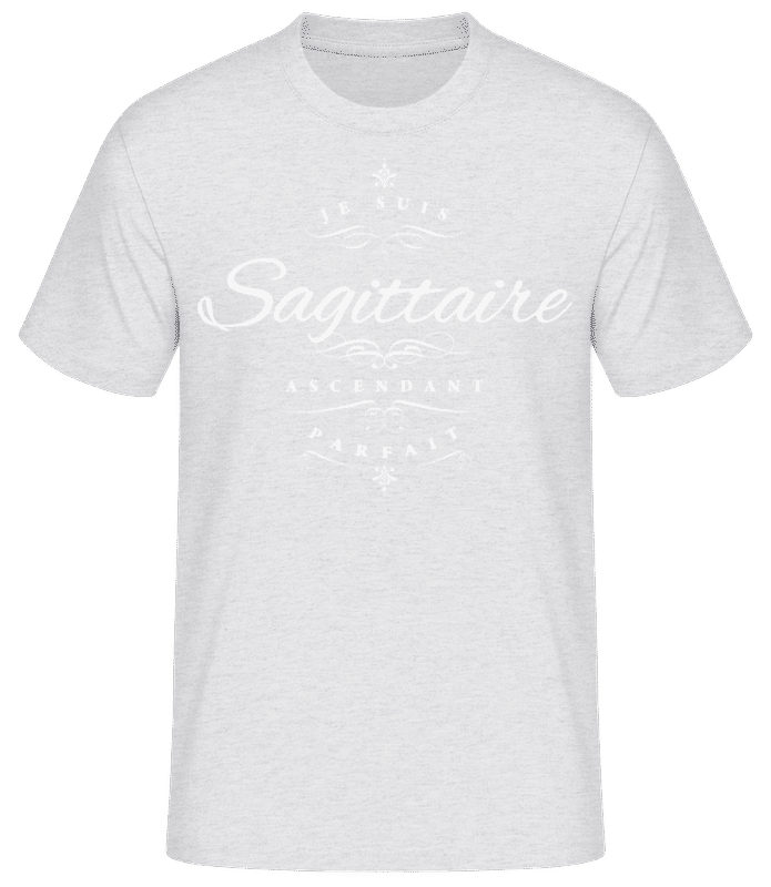 Aperçu: Je Suis Sagittaire Ascendant Parfait - T-shirt standard Homme - Gris chiné - Devant