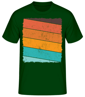 Retro Background Rectangle 4 - Men's Basic T-Shirt - Bottle green - Front