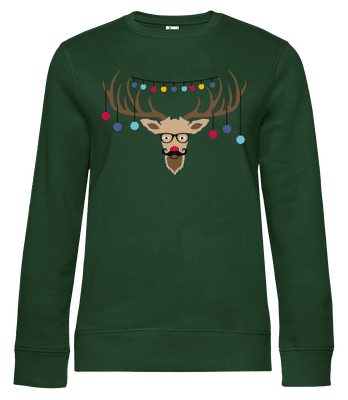 Christmas Reindeer - Women's standard sweatshirt - Bottle green - Front