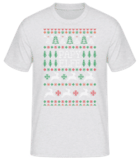 Papy Elfe - T-shirt standard Homme - Gris chiné - Devant