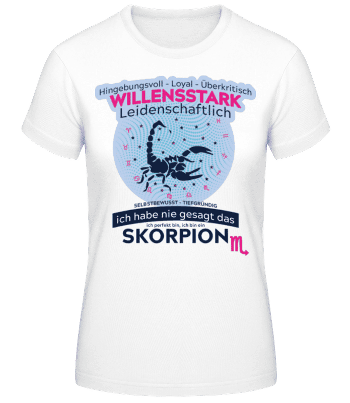 Vorschau: Sternzeichen Skorpion Blau - Frauen T-Shirt B&C - Weiß - Vorne