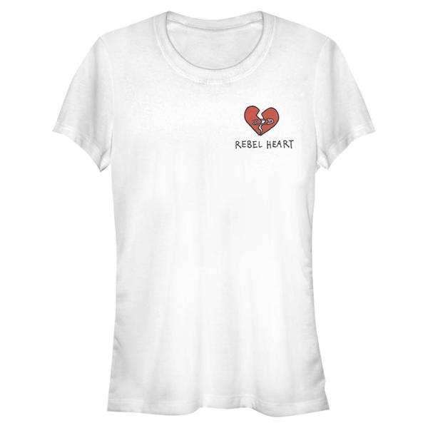 Aperçu: Disney Classics - Cruella - Logo Rebel Heart - Femme T-shirt - Blanc - Devant