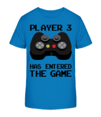 Player 3 Entered The Game - Camiseta orgánica para niños Stanley Stella 2.0 - Azul real - delante
