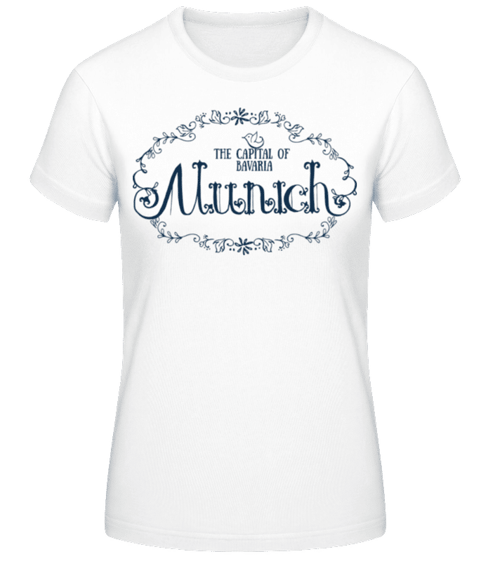 Náhled: Mnichov, Německo - Dámské basic tričko - Bílá - Napřed