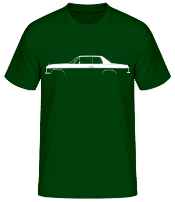 'Mercedes-Benz 280 C (W114)' Silhouette - Pánske basic tričko - Bottle green - Predné