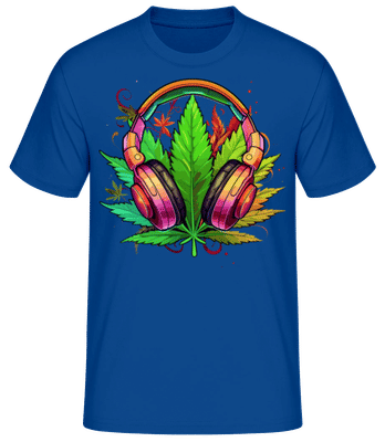 Music And Weed - Men's Basic T-Shirt - Royal blue - Front