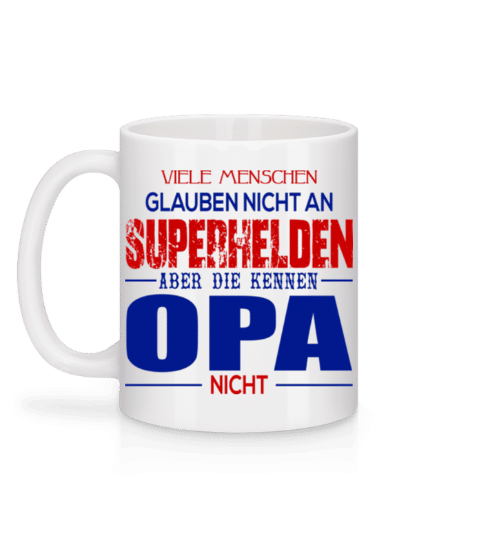 Vorschau: Superhelden Opa - Tasse - Weiß - Hinten