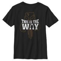 Star Wars - The Mandalorian - Text Way - Kids T-Shirt - Black - Front