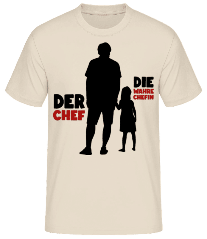 Vorschau: Die Wahre Chefin - Männer Basic T-Shirt - Creme - Vorne