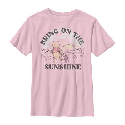 Disney - Winnie Puuh - Pú & prasátko Bring On The Sunshine - Kinder T-Shirt - Rosa - Vorne
