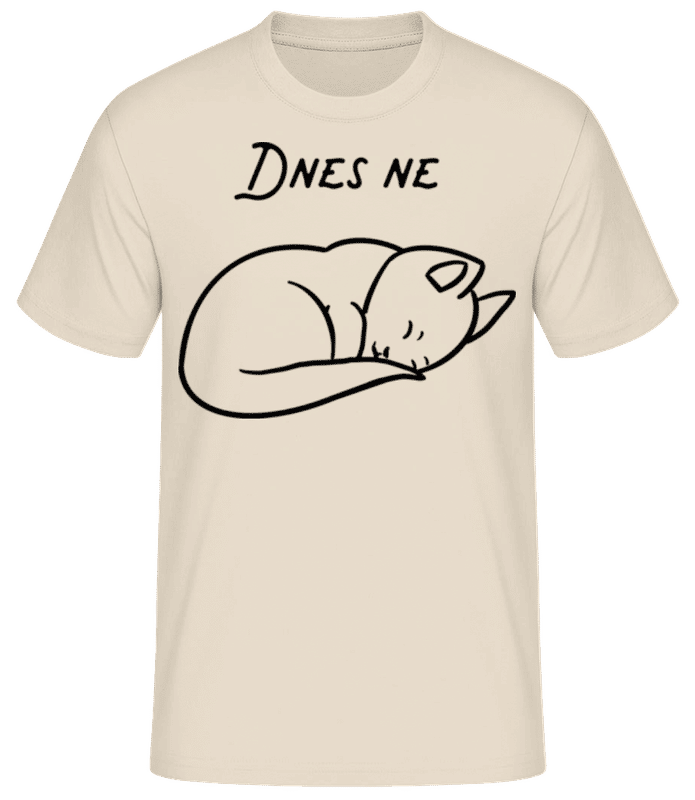 Náhled: Dnes Ne - Pánské basic tričko - Krémová - Napřed