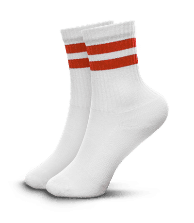 Chaussettes de tennis Mr. Socks - Blanc / Rouge - Devant