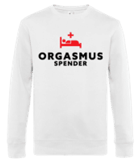 Orgasmus Spender - Männer Standard Pullover - Weiß - Vorne